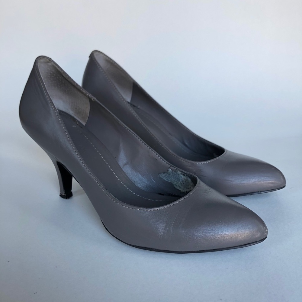 BCBG Grey Kitten Heels